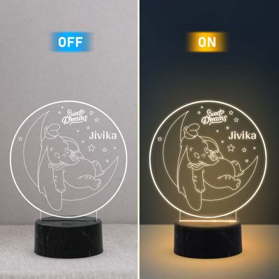 Good Night Sweet Dream Night lamp with Warm White Light Customized with Name Birthday Gifts Kids